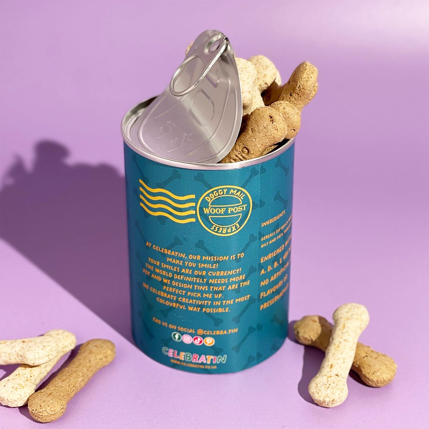 Personalised Dog Treats Tin Gift For Dogs