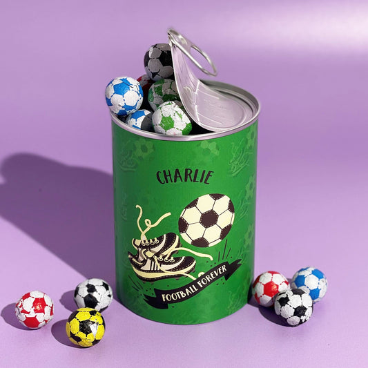 Personalised Football Sweet Tin Stocking Filler